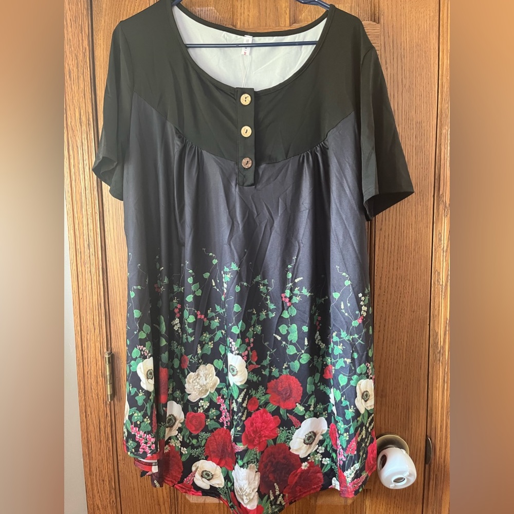 Rosegal Floral Tunic 2X NWT